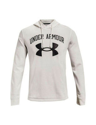 Felpa con Cappuccio Uomo Under Armour Rival Fleece Big Logo Bianco
