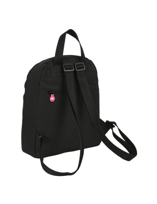 Casual Backpack Kappa Black and pink Black 13 L