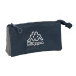 Trousse Fourre-Tout Triple Kappa Dark navy Gris Blue marine 22 x 12 x 3 cm Trousse Fourre-Tout Triple Kappa Dark navy Gris Blue marine 22 x 12 x 3 cm