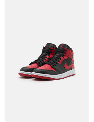 Nike Air Jordan 1 Mid (GS) Nero Rosso Bianco Black Fire Red