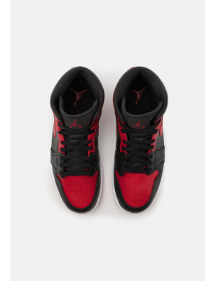 Nike Air Jordan 1 Mid (GS) Nero Rosso Bianco Black Fire Red