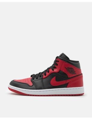 Nike Air Jordan 1 Mid (GS) Nero Rosso Bianco Black Fire Red