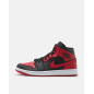 Nike Air Jordan 1 Mid (GS) Nero Rosso Bianco Black Fire Red