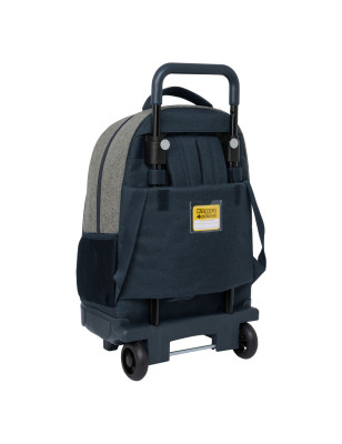 Trolley per la Scuola Kappa Dark navy Grigio Blu Marino 33 X 45 X 22 cm