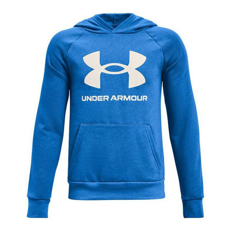Felpa con Cappuccio Uomo Under Armour Rival Big Logo Azzurro Felpa con Cappuccio Uomo Under Armour Rival Big Logo Azzurro