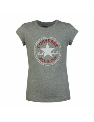 T shirt à manches courtes Enfant Converse Timeless Chuck Patch G Gris