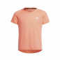 Maglia a Maniche Corte per Bambini Adidas Aeroready Three Stripes Salmone Maglia a Maniche Corte per Bambini Adidas Aeroready Three Stripes Salmone