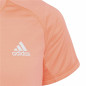 Maglia a Maniche Corte per Bambini Adidas Aeroready Three Stripes Salmone Maglia a Maniche Corte per Bambini Adidas Aeroready Three Stripes Salmone
