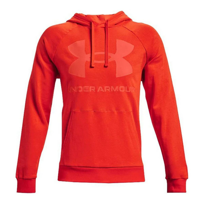 Felpa con Cappuccio Uomo Under Armour Rival Fleece Big Logo Arancio Felpa con Cappuccio Uomo Under Armour Rival Fleece Big Logo Arancio