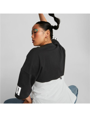 T-shirt à manches courtes femme Puma Power Colorblock Blanc Noir