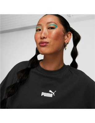 Maglia a Maniche Corte Donna Puma Power Colorblock Bianco Nero