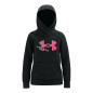 Felpa con Cappuccio da Bambina Under Armour Fleece Logo Nero Felpa con Cappuccio da Bambina Under Armour Fleece Logo Nero