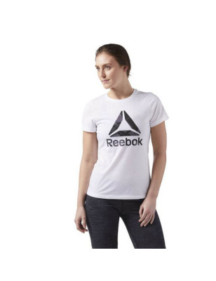 Maglia a Maniche Corte Donna Reebok Wor CS Graphic Tee Bianco