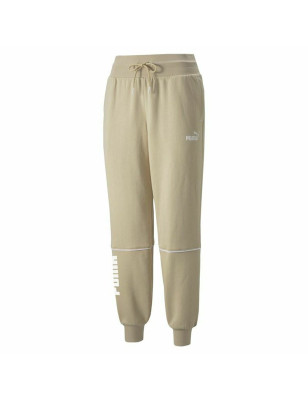 Adult's Tracksuit Bottoms Puma Colorblock Beige Lady