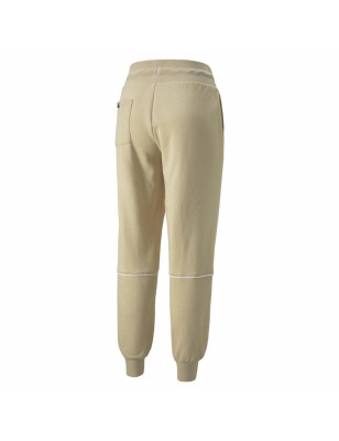 Adult's Tracksuit Bottoms Puma Colorblock  Beige Lady