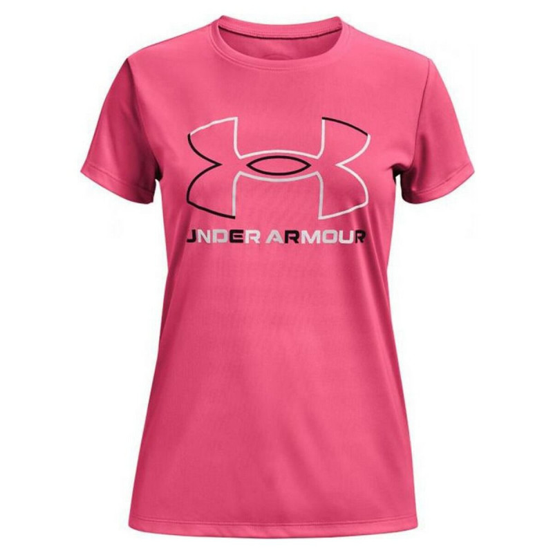 Women’s Short Sleeve T-Shirt Under Armour Big Logo Pink Women’s Short Sleeve T-Shirt Under Armour Big Logo Pink