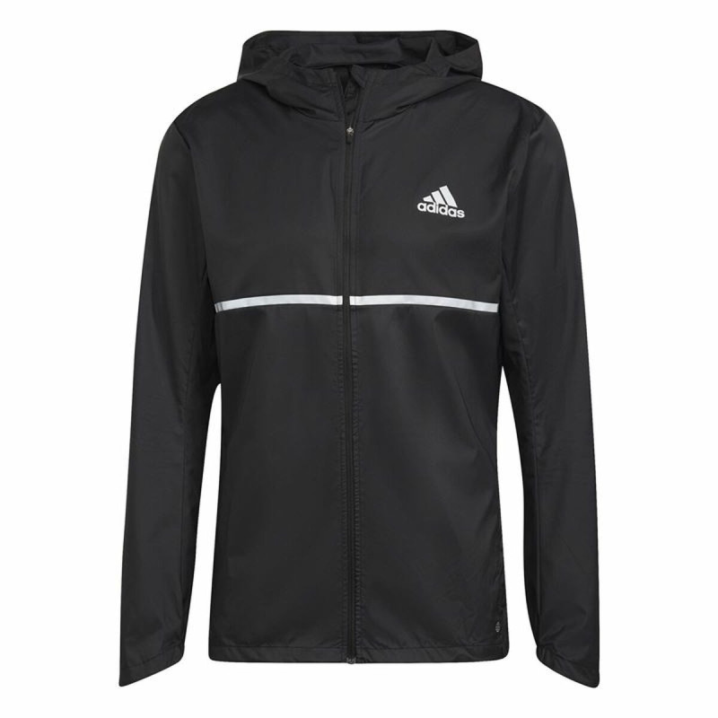 Men's Sports Jacket Adidas Own the Run Black Men's Sports Jacket Adidas Own the Run Black
