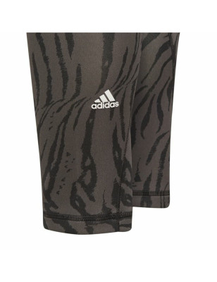 Pantalone Sportivo per Bambini Adidas 7/8 Sport Animal Print Nero