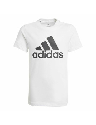 T shirt à manches courtes Adidas Essentials Blanc